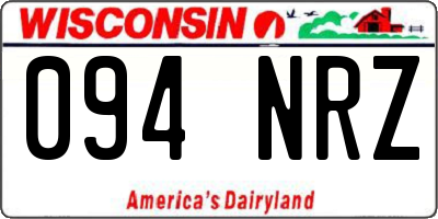 WI license plate 094NRZ