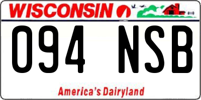 WI license plate 094NSB