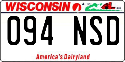 WI license plate 094NSD