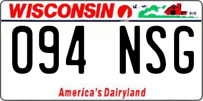 WI license plate 094NSG