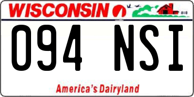 WI license plate 094NSI