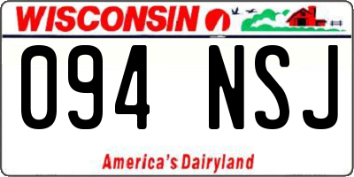 WI license plate 094NSJ