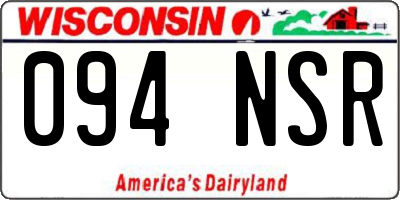 WI license plate 094NSR