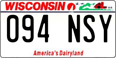 WI license plate 094NSY