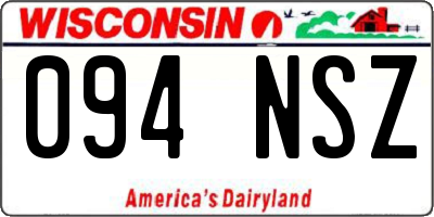 WI license plate 094NSZ