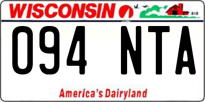 WI license plate 094NTA