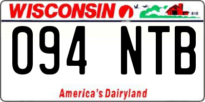 WI license plate 094NTB
