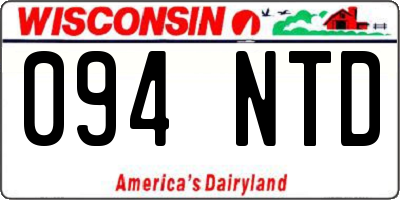 WI license plate 094NTD