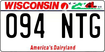 WI license plate 094NTG
