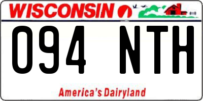 WI license plate 094NTH