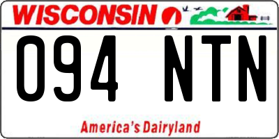 WI license plate 094NTN