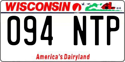 WI license plate 094NTP
