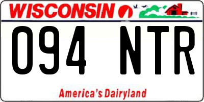 WI license plate 094NTR