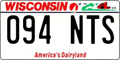 WI license plate 094NTS