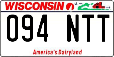 WI license plate 094NTT