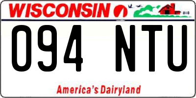 WI license plate 094NTU