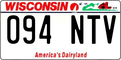 WI license plate 094NTV