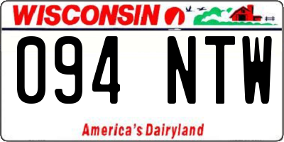 WI license plate 094NTW