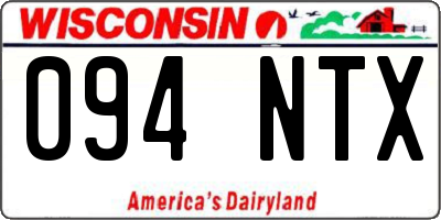 WI license plate 094NTX
