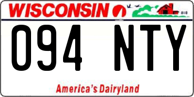 WI license plate 094NTY