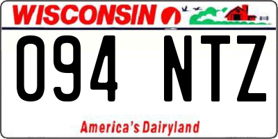 WI license plate 094NTZ