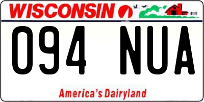 WI license plate 094NUA