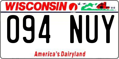 WI license plate 094NUY