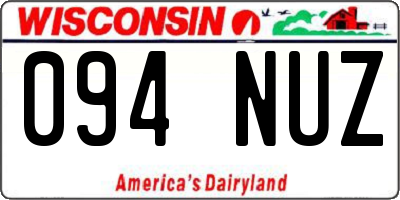 WI license plate 094NUZ