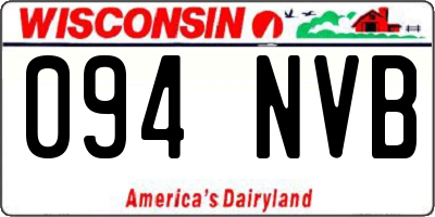 WI license plate 094NVB