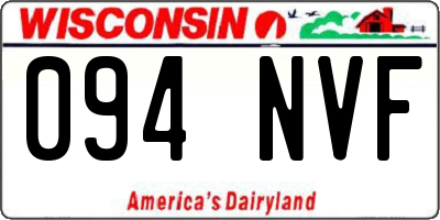 WI license plate 094NVF