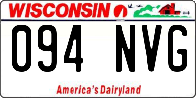 WI license plate 094NVG