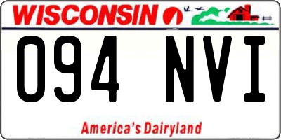 WI license plate 094NVI