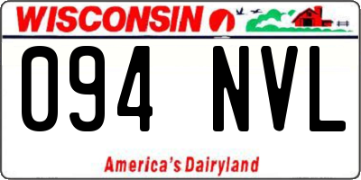 WI license plate 094NVL