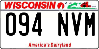 WI license plate 094NVM