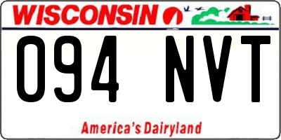 WI license plate 094NVT