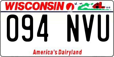 WI license plate 094NVU