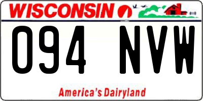 WI license plate 094NVW