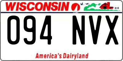 WI license plate 094NVX