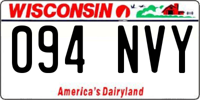 WI license plate 094NVY