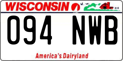 WI license plate 094NWB