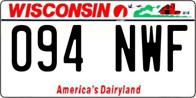 WI license plate 094NWF