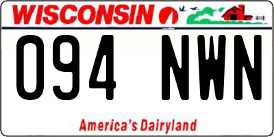 WI license plate 094NWN