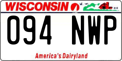 WI license plate 094NWP