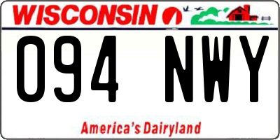 WI license plate 094NWY