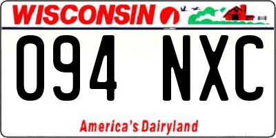 WI license plate 094NXC