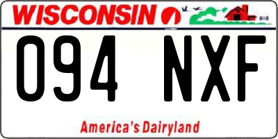 WI license plate 094NXF