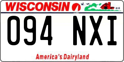 WI license plate 094NXI
