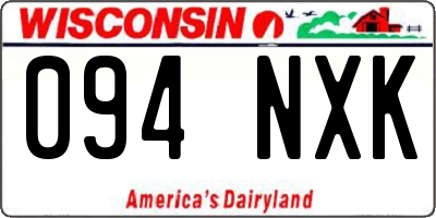 WI license plate 094NXK