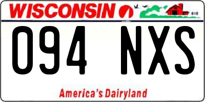 WI license plate 094NXS