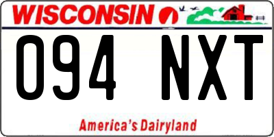 WI license plate 094NXT